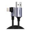 Ugreen USB A To Right Angle Lightning Cable 1M