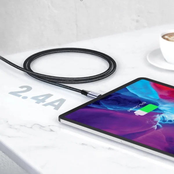 Ugreen Alu Case Braided Lightning Cable 1M Silver