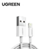 Ugreen Alu Case Braided Lightning Cable 1M Silver