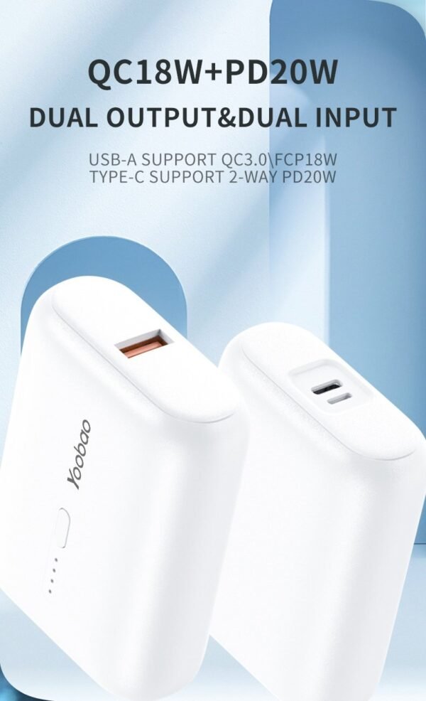 Yoobao PD20 Mini 10000mAh Fast Charging Super Mini Power Bank/ Festival Pack PD 20W Charger Set QC18W/PD20W