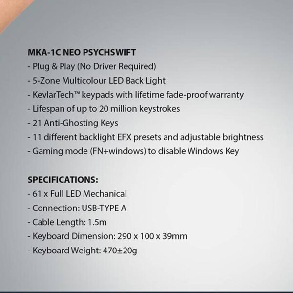 Armaggeddon MKA 1C Neo LED Backlight Mechanical